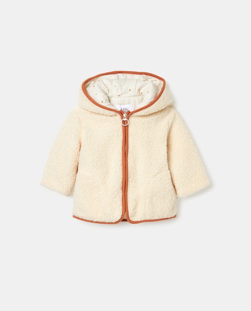 Abrigo de bebé niña con borreguito capucha · Baby El Corte Inglés · El  Corte Inglés