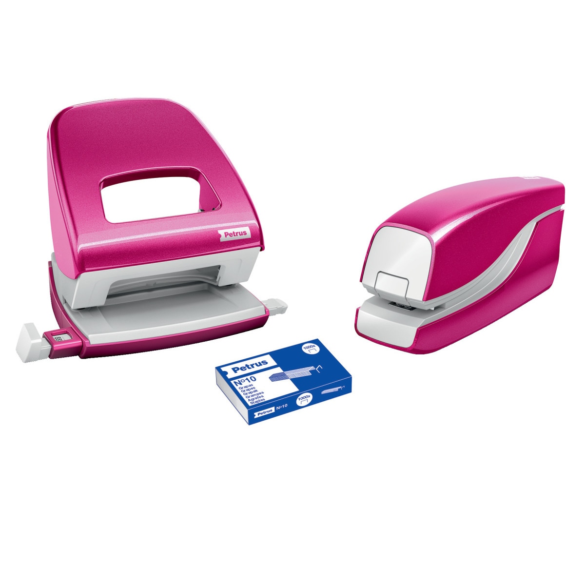 Grapadora Modelo E-310 PETRUS Eléctrica Fucsia 4