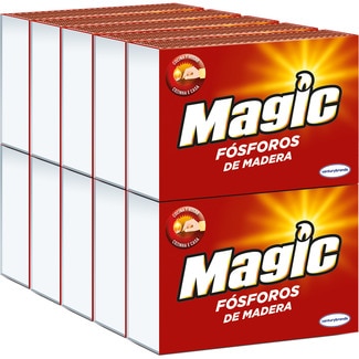 fósforos de madera pequeños pack 10 cajas 40 unidades - Magic