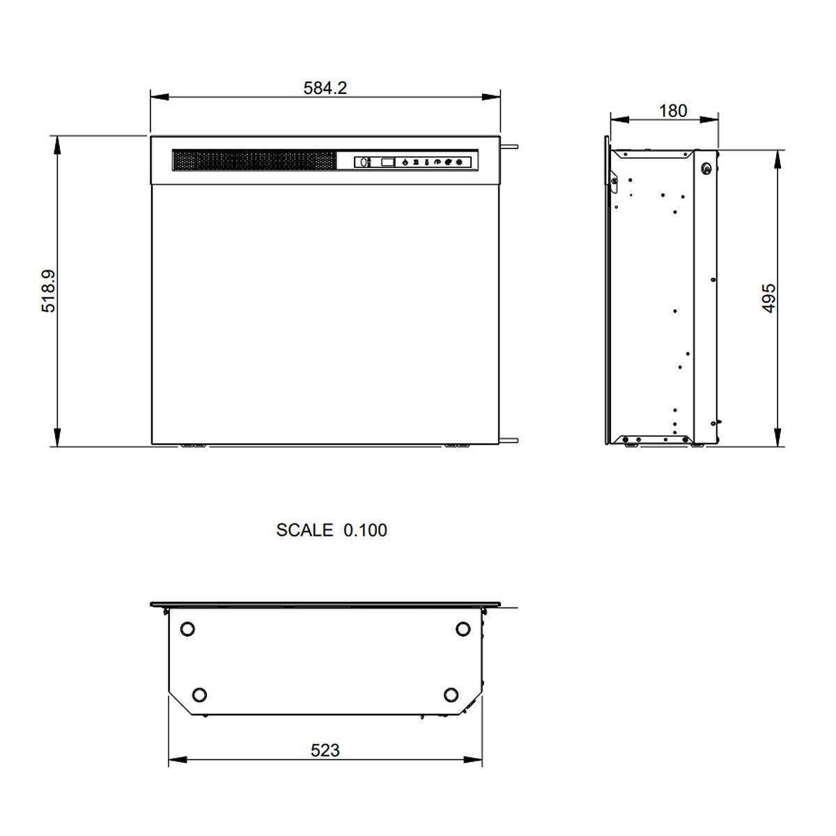 Insertable Eléctrico XHD23 Negro-8