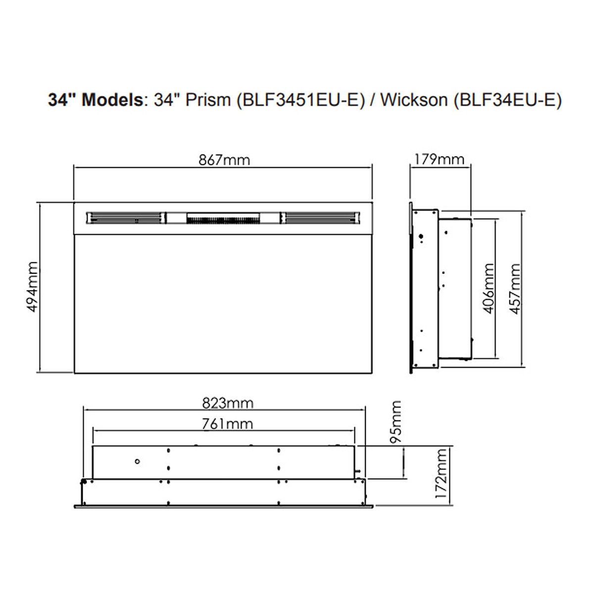 Simulador Eléctrico Colgar/Empotrar Prism 34 Negro-7