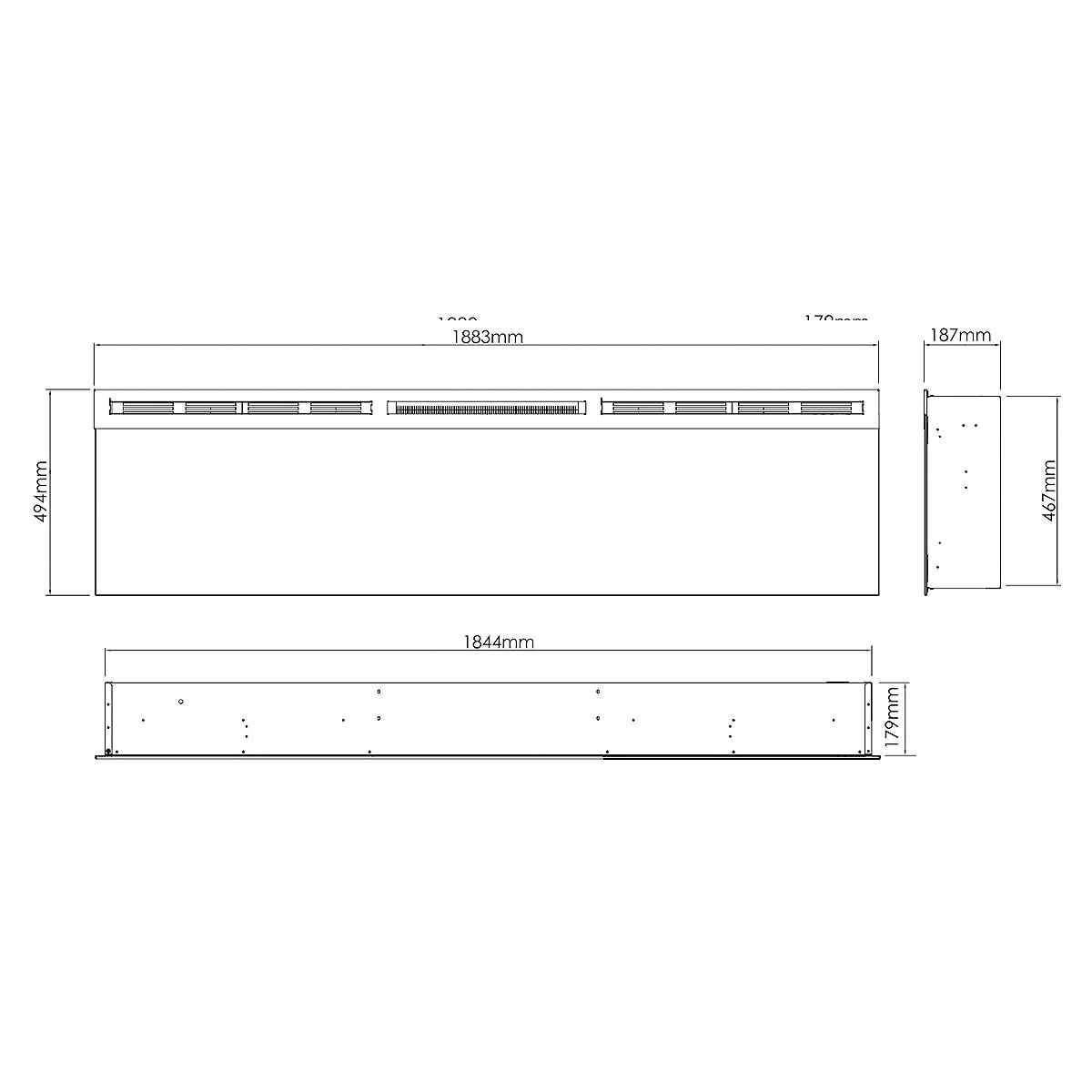 Simulador Eléctrico Colgar/Empotrar Prism 74 Negro-6