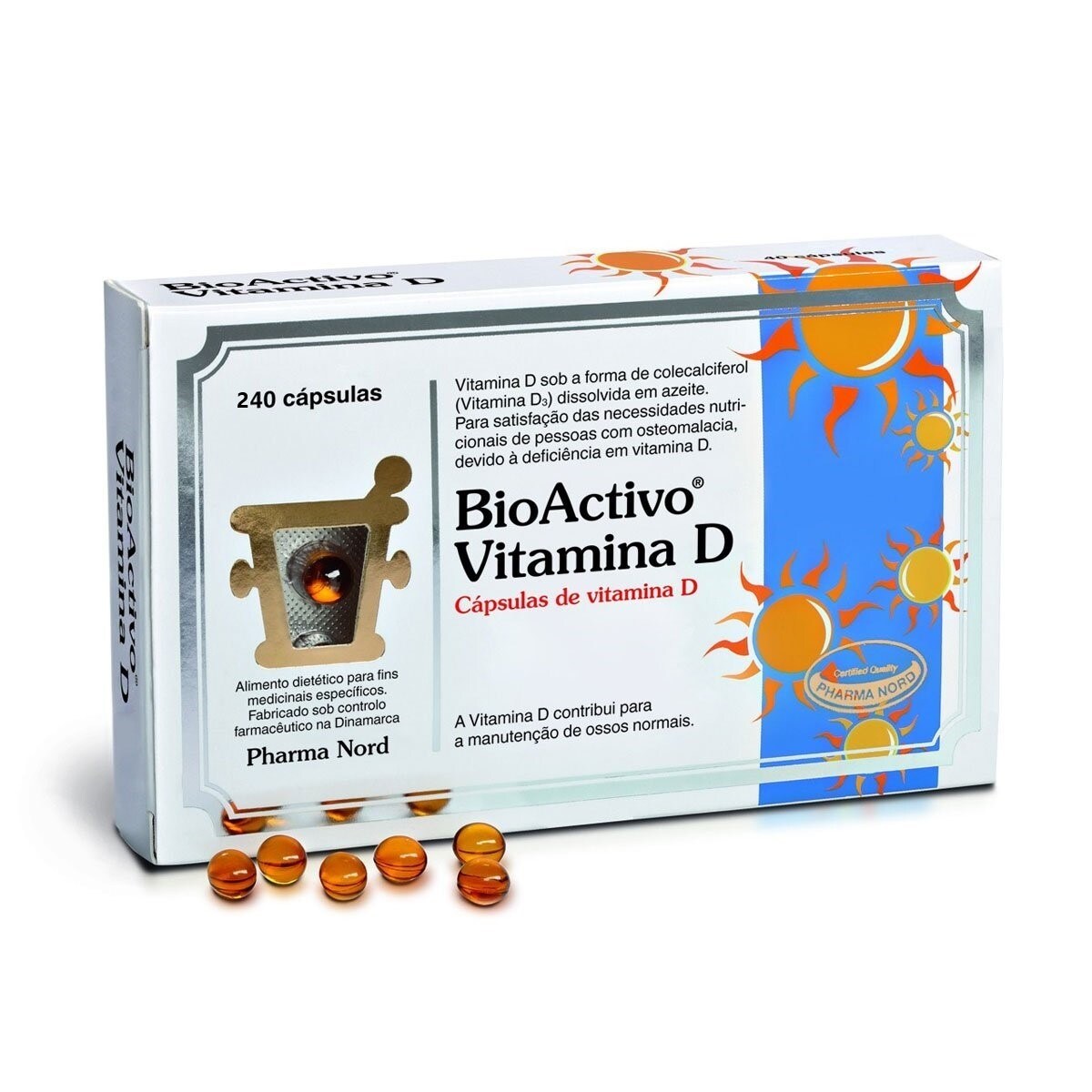 Suplemento Alimentar Vitamina D Embalagem Económica - 240 cápsulas 1