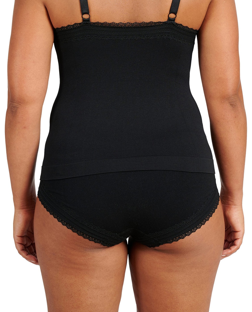 Shortie sem costuras e com renda Preto-2