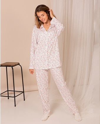 Pijama largo de mujer con cuello camisero · Mitjans · El Corte Inglés