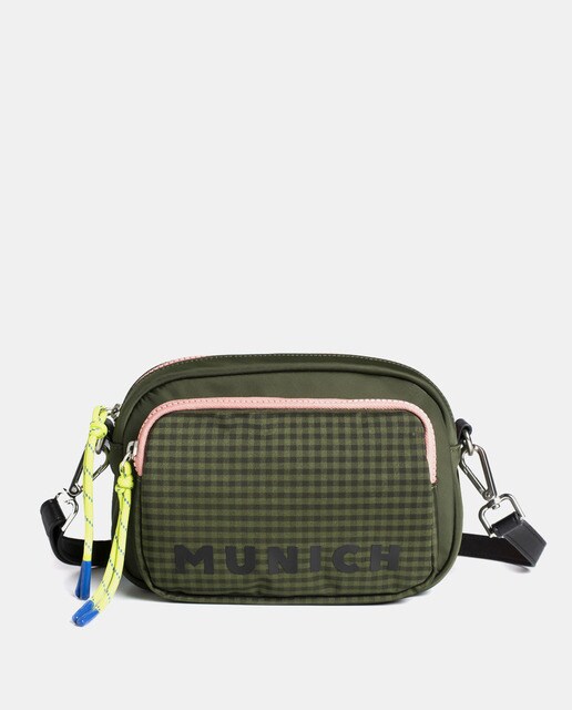 Bandolera Deep pequeña de nylon en kaki con cremallera · Munich · El Corte  Inglés