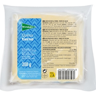 queso tierno mezcla elaborado con leche pasteurizada cuña 300 g - El Corte Ingles