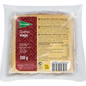 queso viejo mezcla elaborado con leche cruda cuña 300 g - El Corte Ingles