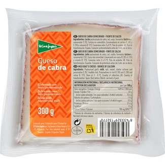 queso de cabra semicurado elaborado con leche pasteurizada cuña 300 g - El Corte Ingles