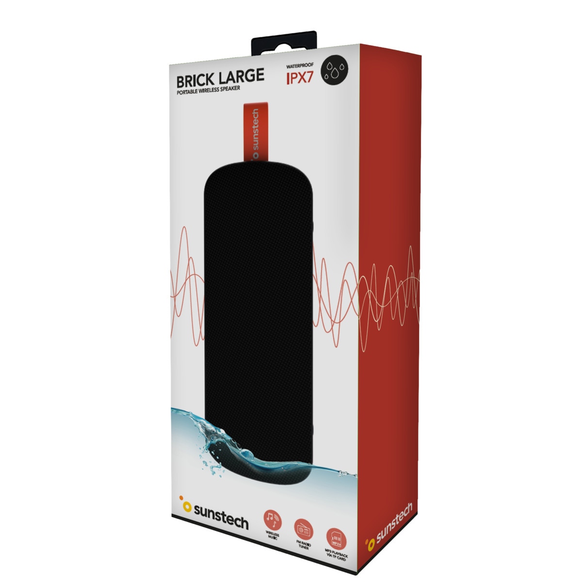 Altavoz Portátil Sunstech BRICKLARGEBL Bluetooth Negro-2
