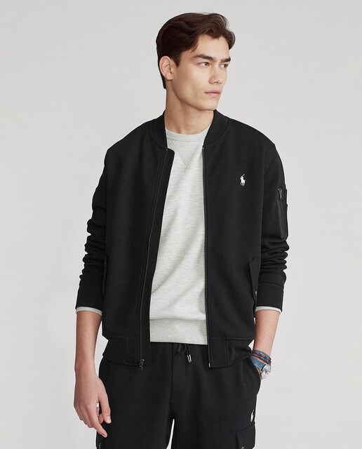 Sudadera de hombre estilo bomber negra · Polo Ralph Lauren · El Corte Inglés