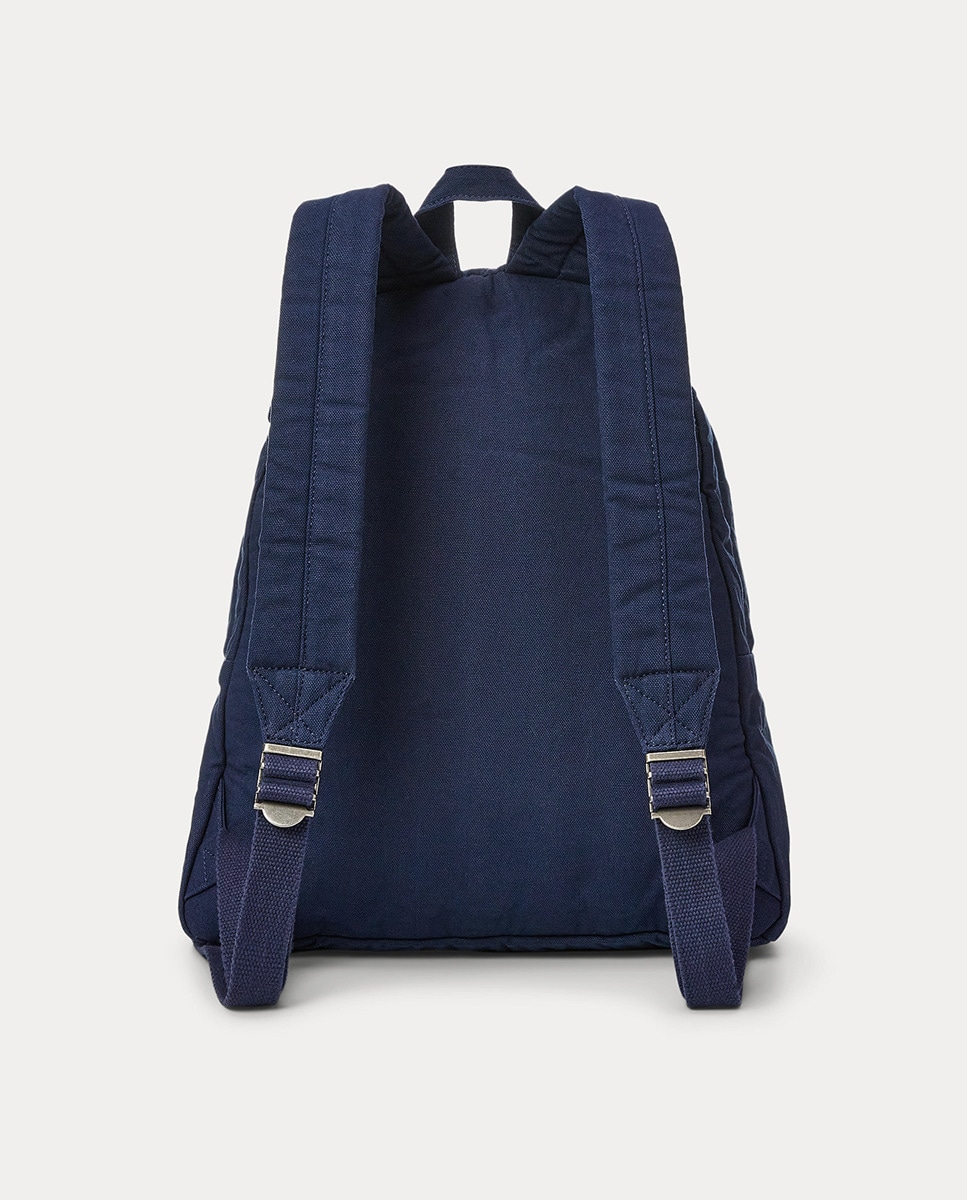 Mochila de algodão azul-marinho Azul marino-4