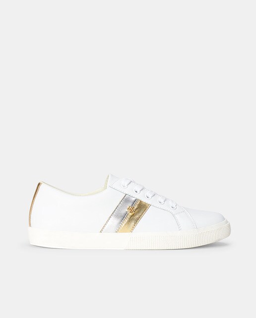 Zapatillas de mujer en piel con detalle bandas laterales · Lauren Ralph  Lauren · El Corte Inglés