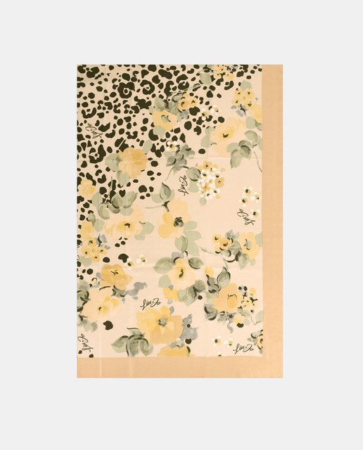Pañuelo Liu Jo en rosa con estampado floral y animal print · Liu Jo · El  Corte Inglés