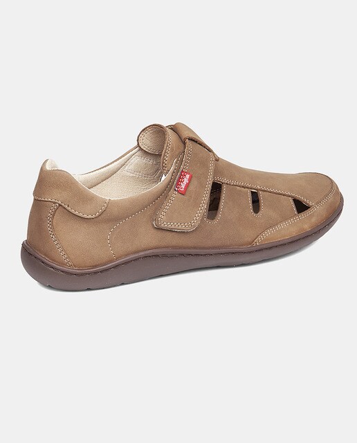 Sandalias de hombre en piel de color topo con cierre adherente · Callaghan  · El Corte Inglés