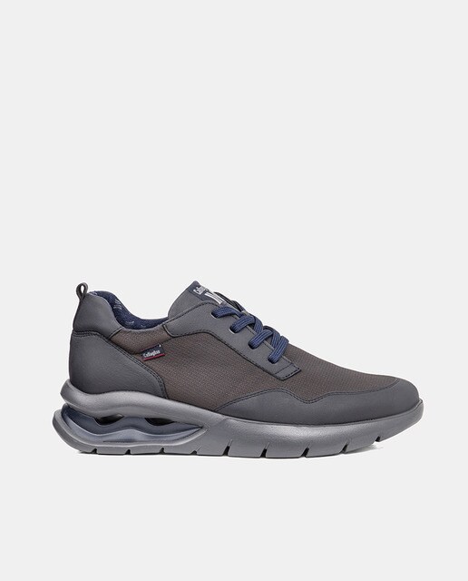 Zapatillas de hombre en piel de color azul · Callaghan · El Corte Inglés