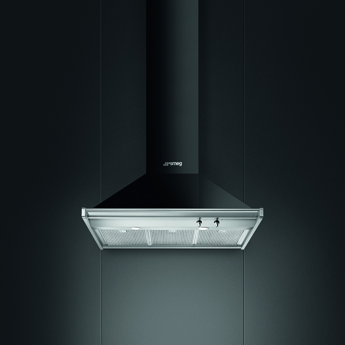 Campana decorativa Smeg 4 velocidades - KD90HNE Negro-2