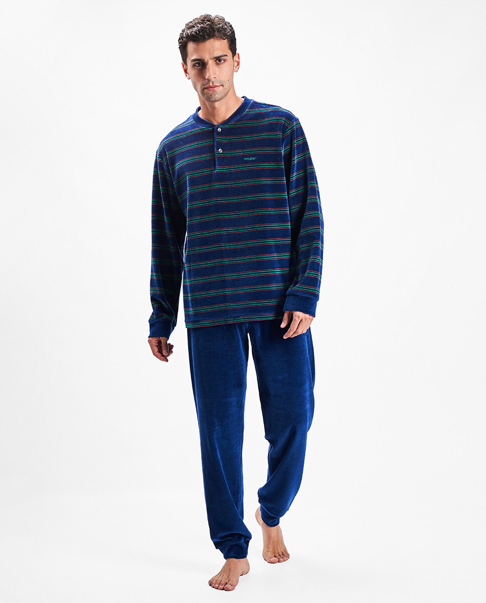 Pijama de velour largo de hombre multicolor · Prodigy · El Corte Inglés