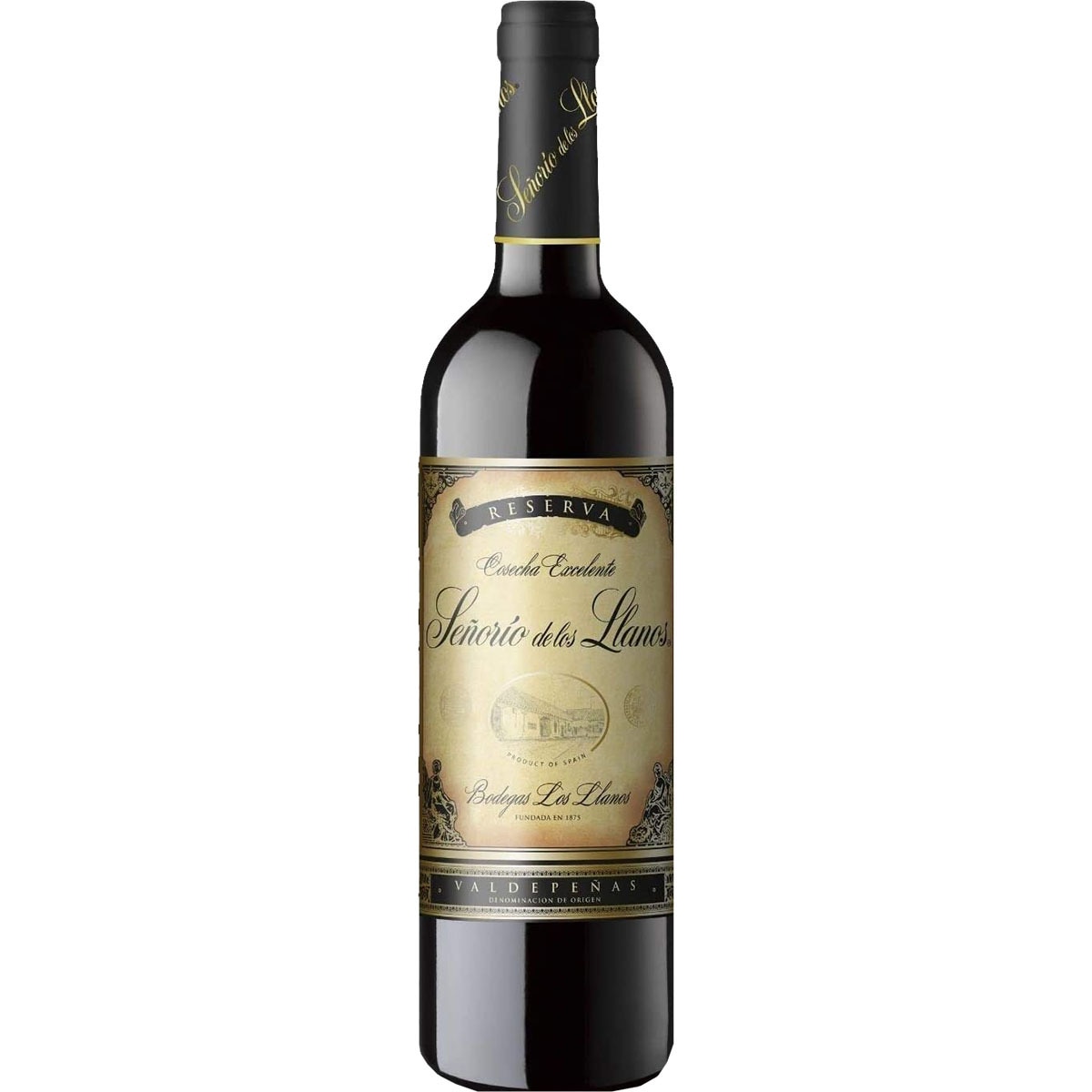 vino tinto reserva DO Valdepeñas botella 75 cl