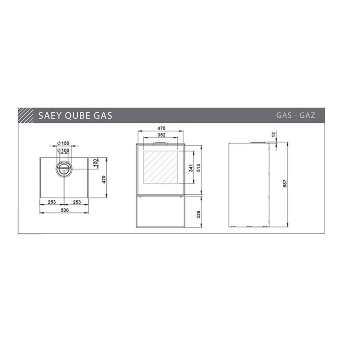 Estufa Gas Estanca Qube Gas Natural Negro-2