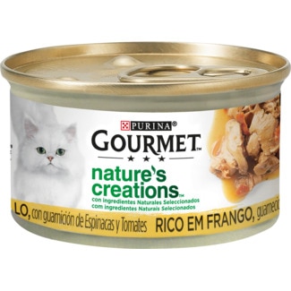 Comida Húmida para Gato de Frango lata 85 g - Purina Gourmet Nature´s Creations
