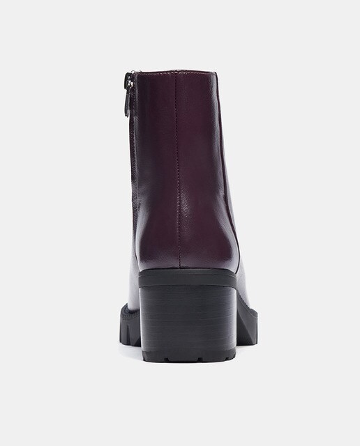 Botins em pele bordeaux · Coach · El Corte Inglés