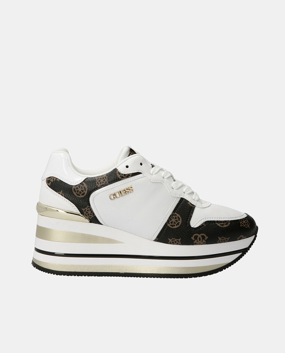 Zapatillas deportivas de mujer Guess de color blanco con multi logo de la  marca · Guess · El Corte Inglés