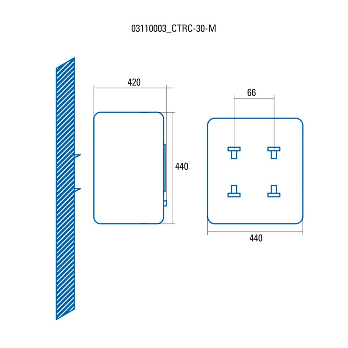 Termo eléctrico vertical Cata CTRC 30M con capacidad de 30 litros Blanco-2