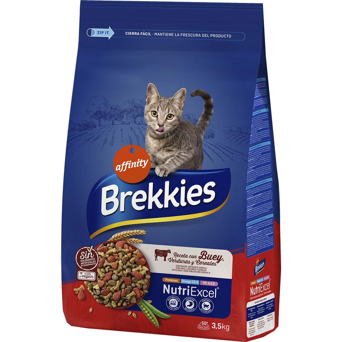 pienso para gatos adultos con buey verduras y cereales bolsa 3,5 kg