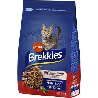 pienso para gatos adultos con buey verduras y cereales bolsa 3,5 kg - Brekkies