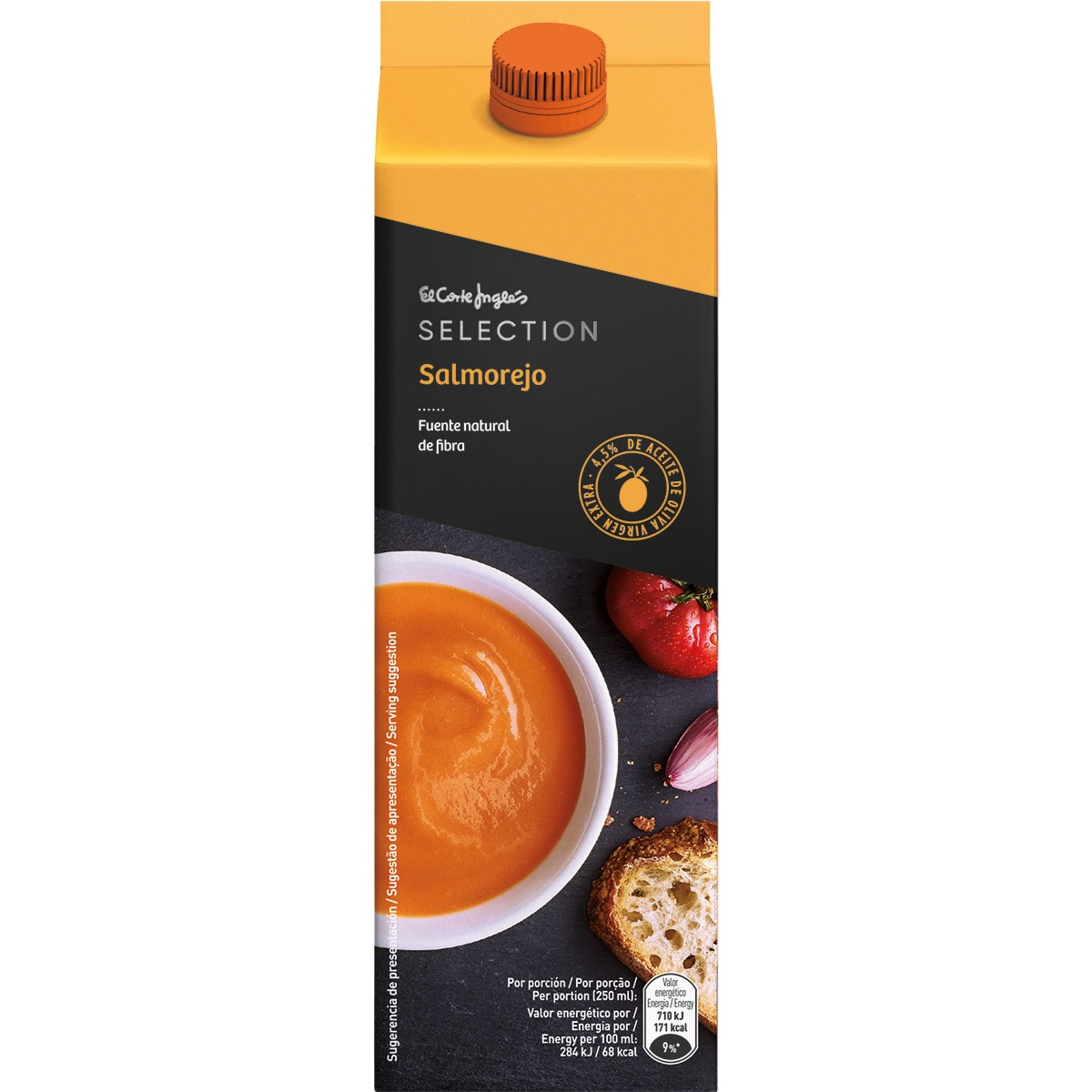 salmorejo con AOVE 4,5% brik 1 l