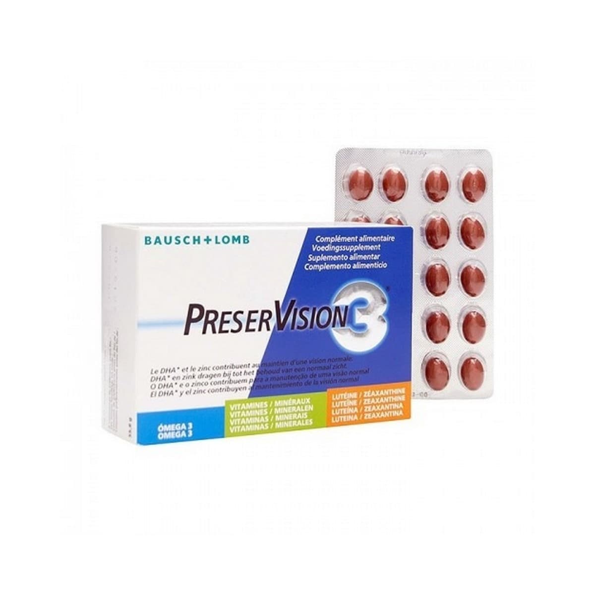Suplemento Alimentar Preservision 3 60Cápsulas Bausch & Lomb 1