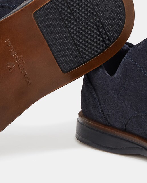 Zapatillas de cordones de hombre Martinelli de piel serraje en azul ·  Martinelli · El Corte Inglés