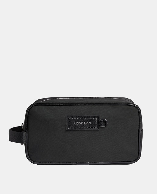 Neceser en color negro con cremallera y asa lateral · Calvin Klein · El  Corte Inglés