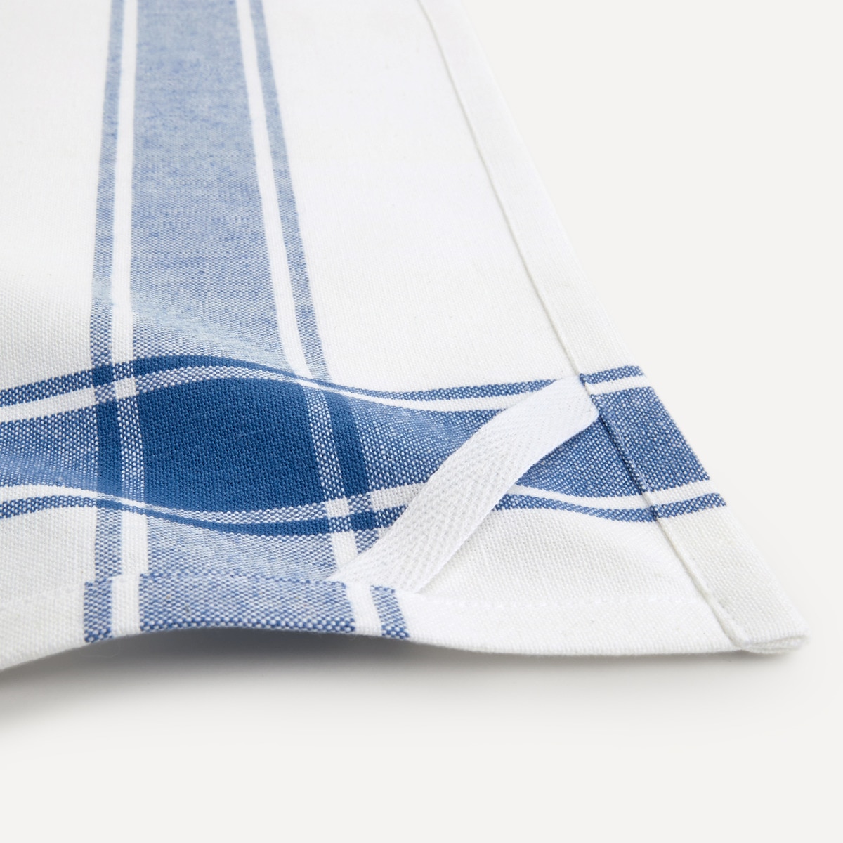 Conjunto de 2 panos de cozinha de sarja de algodão Basic II Azul-5