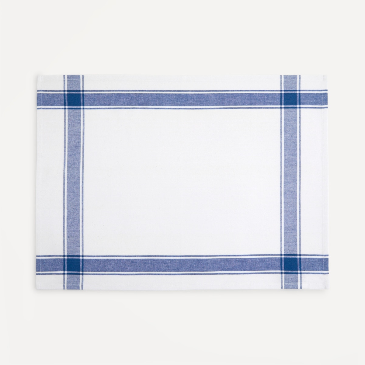 Conjunto de 2 panos de cozinha de sarja de algodão Basic II Azul-3