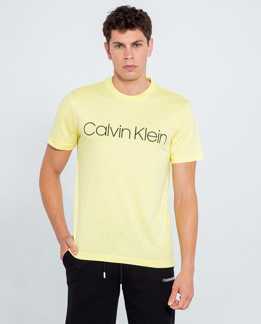 Camiseta de hombre de algodón orgánico lima con logo clasico · Calvin Klein  · El Corte Inglés