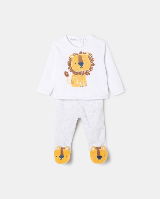 Pijama de bebé niño velour · Cotton Juice · El Corte Inglés