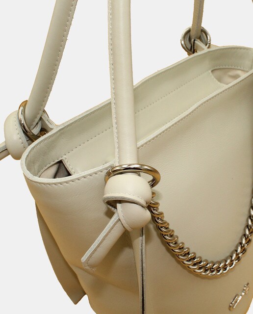 Bolso shopper de piel lisa beige con cremallera · Cats · El Corte Inglés