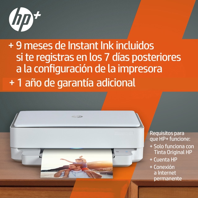Impresora Multifunción Tinta Hp Envy 6032e 9 Meses Gratis De Impresión Instant Ink Con Hp El Corte Inglés