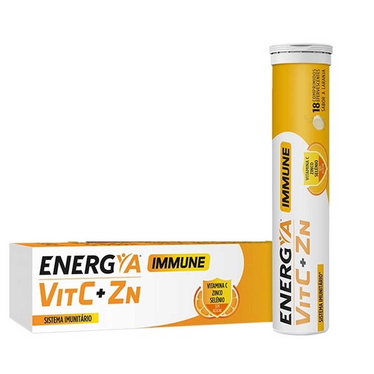 Imagem 0 de Suplemento Alimentar Energya Vit C+Zn Immune 18 Comprimidos Efervescentes Energya