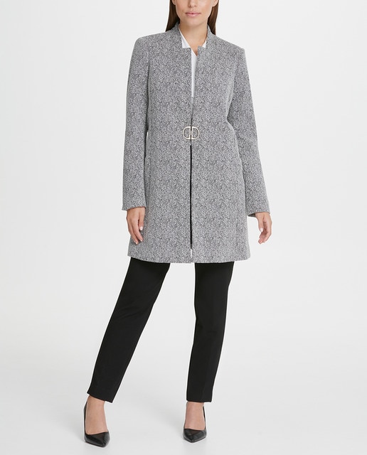 Imagen 0 de Abrigo de mujer cuello redondo manga larga