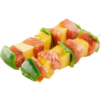 Espetada de Salmão e Abacaxi Peso Aproximado por unidade 250 g