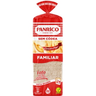 Pão de Forma sem Côdea Familiar Vegan sem Lactose embalagem 650 g - Panrico