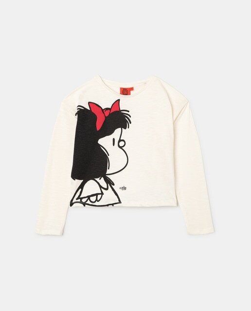 Camiseta de niña Mafalda blanca · Kids El Corte Inglés · El Corte Inglés