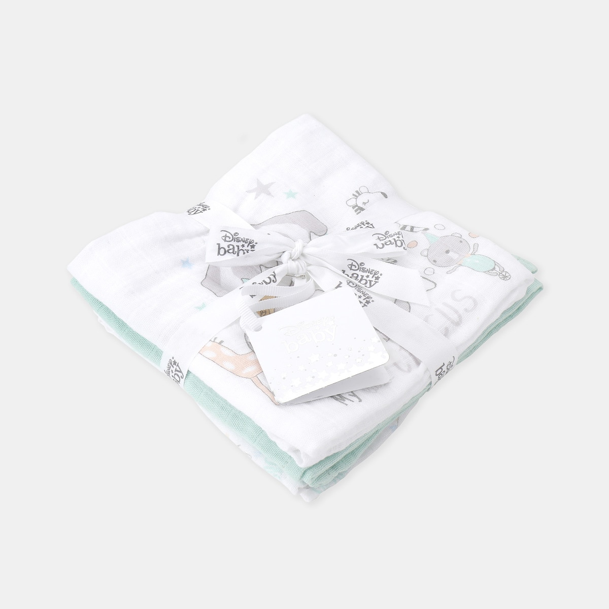 Pack de 3 Musselinas Dumbo Estampadas Verde-3