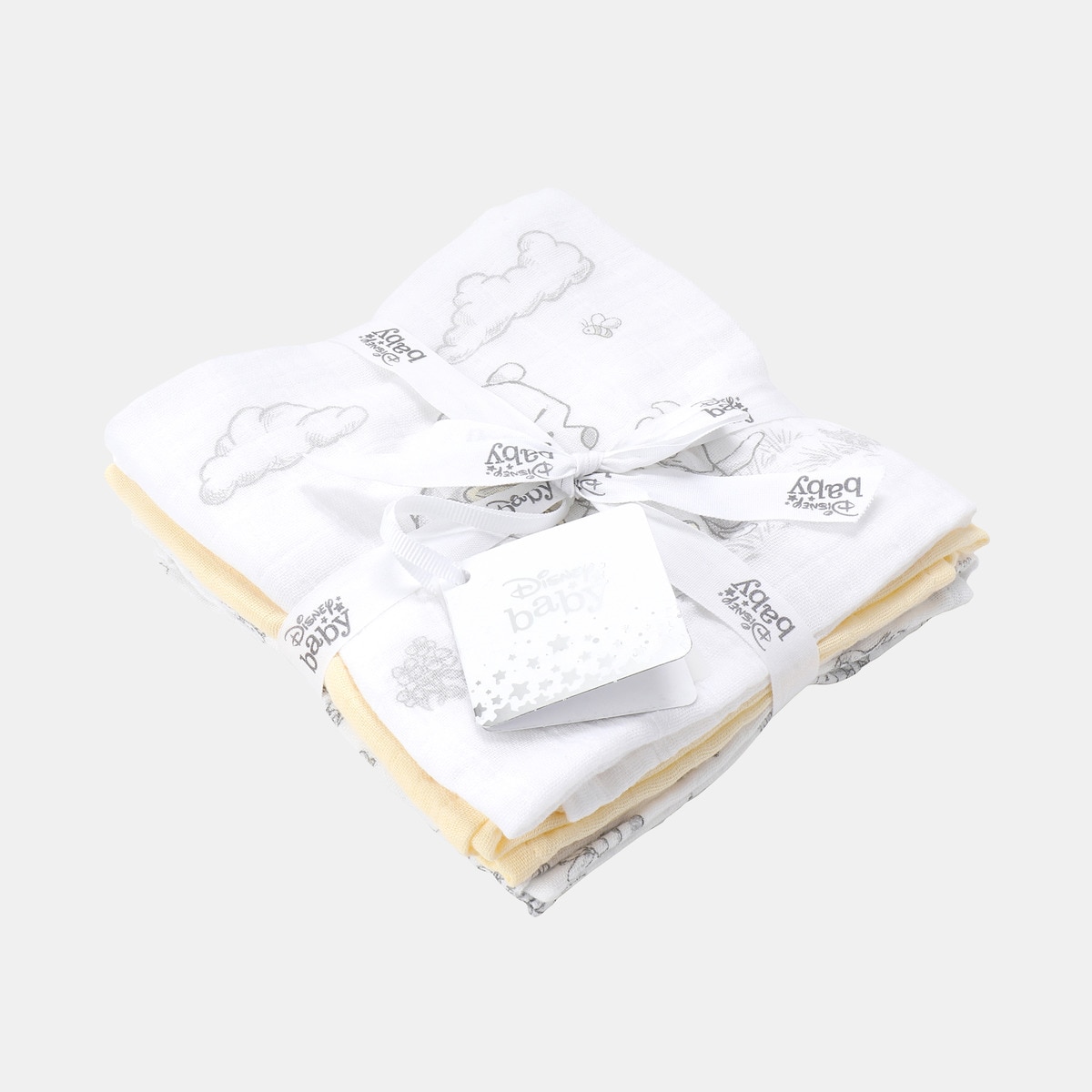 Pack de 3 Musselinas Winnie the Pooh Estampadas Cinzento-3