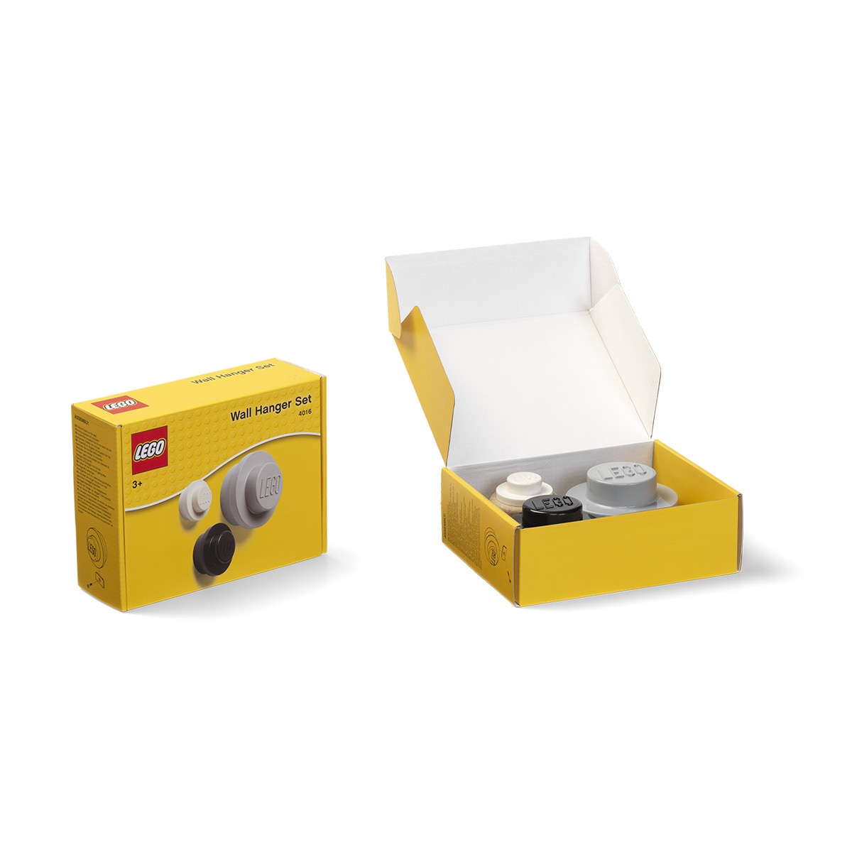 Lego - Set De 3 Perchas Pared De Color Negro/Gris/Blanco