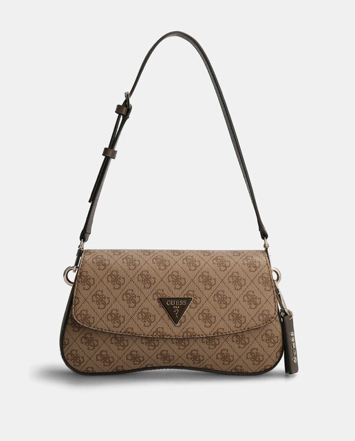 Bolso de hombro Cordelia en marrón claro con estampado de logos · Guess ·  El Corte Inglés