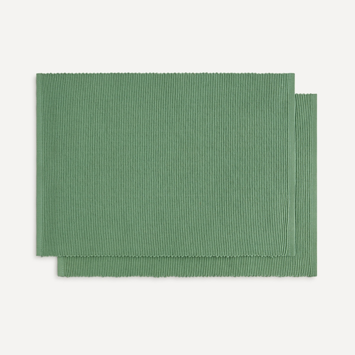 Conjunto de 2 individuais em algodão sustentável Basic Verde-4